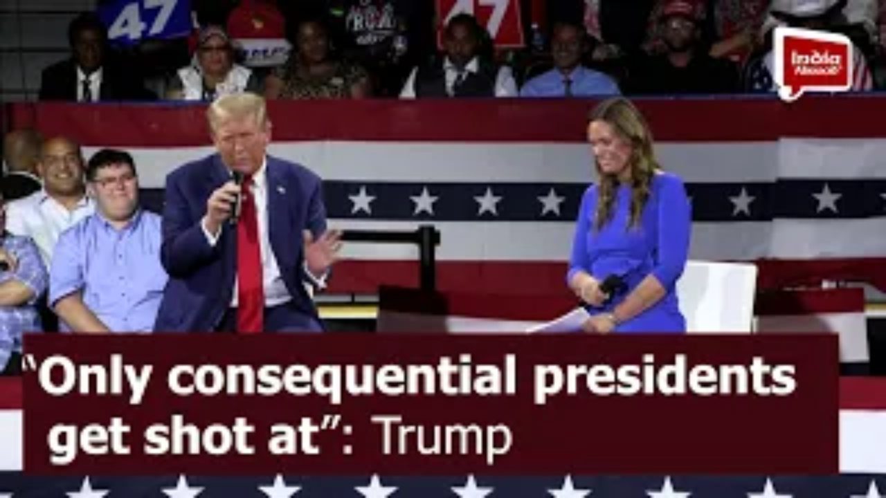 'Only consequential presidents get shot at,' says Trump in Michigan